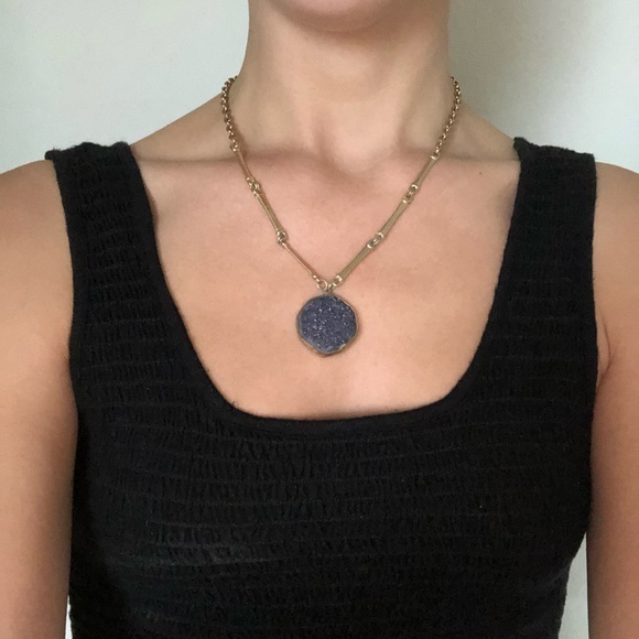 GOLD URBAN OUTFITTERS Druzy Necklace - Picture 1 of 6